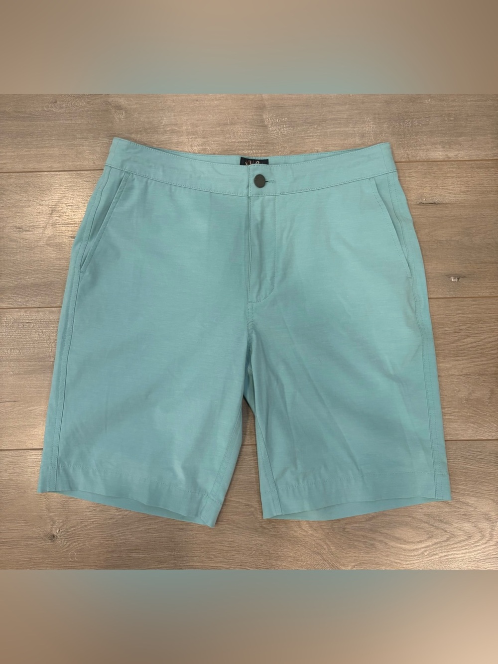 Faherty All Day Shorts Mens 31 Mint 9" Inseam Drawstring Chino Stretch Casual